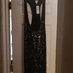 Black Sequin Sleeveless Dress